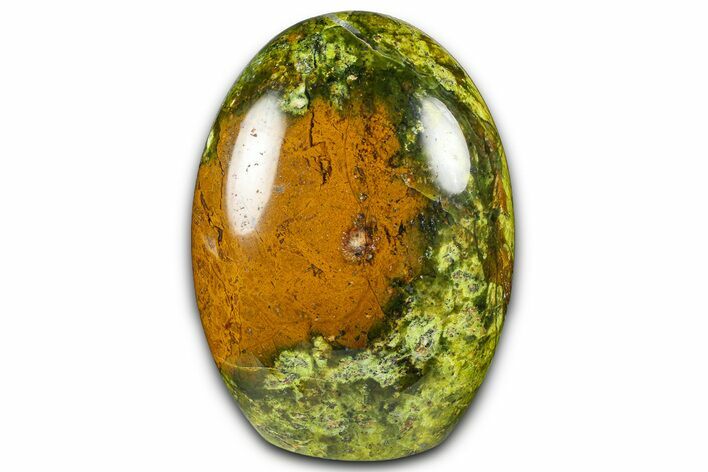 Polished Free-Standing Green Pistachio Opal - Madagascar #361545